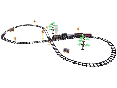 Duży Retro POCIĄG Lokomotywa Kolejka na pilota Światło Para Dźwięk RC0700