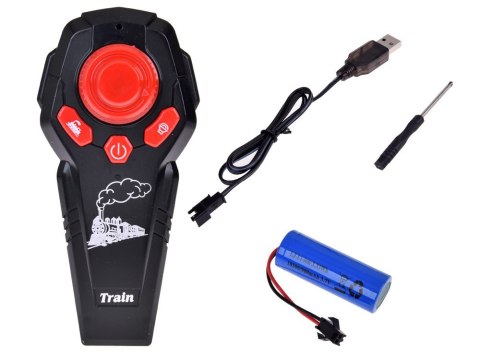 Duży Retro POCIĄG Lokomotywa Kolejka na pilota Światło Para Dźwięk RC0700