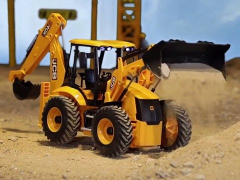 Duży Traktor Spychacz Koparka JCB zdalnie sterowana na pilota 1:20 RC0578