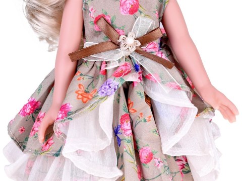 Elegancka LALKA w falbaniastej sukience jak z bajki ZA5313