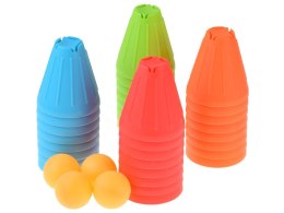 Gra zręcznościowa SZYBKIE KUBKI Trójkątne klocki + piłki 38-ele ZA5811