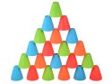 Gra zręcznościowa SZYBKIE KUBKI Trójkątne klocki + piłki 38-ele ZA5811