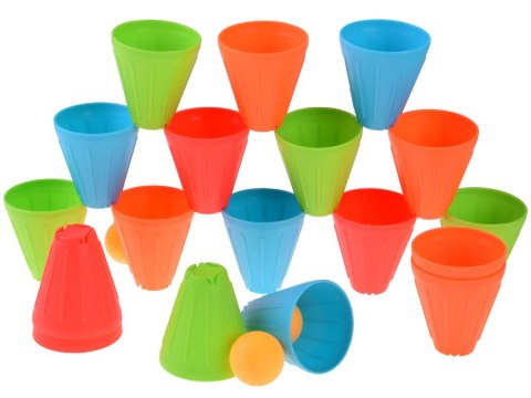 Gra zręcznościowa SZYBKIE KUBKI Trójkątne klocki + piłki 38-ele ZA5811