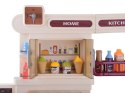 Interaktywna beżowa kuchnia dla dzieci + efekty: światło dźwięk para ZA5766