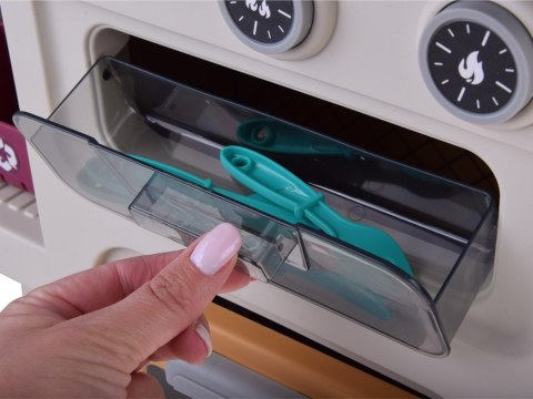 Interaktywna brązowa kuchnia dla dzieci+efekty: światło dźwięk para ZA5765