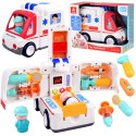 Interaktywne Autko Ambulans + akcesoria z ludzikami Dźwięk Światło ZA4540