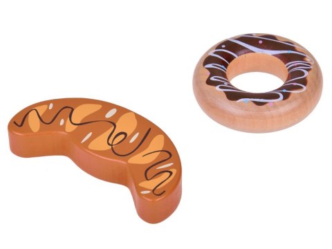 Koszyk z Pieczywem Chleb drewniane jedzenie spożywcze 11ele ZA5383