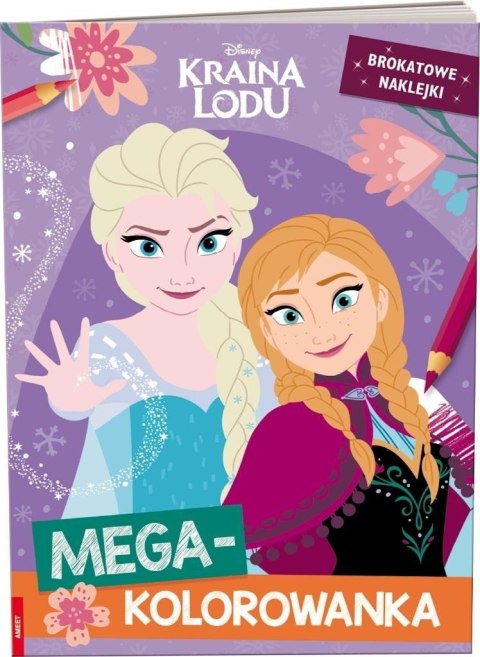 Kraina Lodu. Megakolorowanka. Brokatowe naklejki