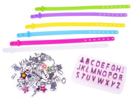 Kreatywny Zestaw do tworzenia bransoletek Paski Koraliki Literki ZA3211