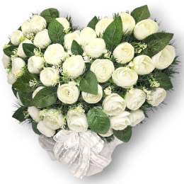 ELEGANCKI STROIK NA POMNIK SERCE XL KOMPOZYCJA KWIATOWA NA GRÓB