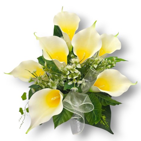 PIĘKNY DUŻY BUKIET WKŁAD DO WAZONU KWIATY NA CMENTARZ GRÓB POMNIK