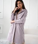 Damski płaszcz trencz przejściowa parka WIKTORIA (Fioletowy)