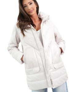 Damska kurta przejściowa lekko ocieplana TERESA (Biały)