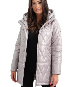 Damski płaszcz przejściowy lekko ocieplany ZOFIA (Beżowy)