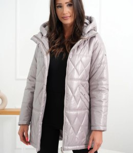 Damski płaszcz przejściowy lekko ocieplany ZOFIA (Beżowy)