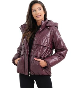 Ocieplana kurtka damska bomberka z pikowaniem JAGNA (Czerwony)