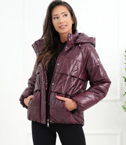 Ocieplana kurtka damska bomberka z pikowaniem JAGNA (Czerwony)