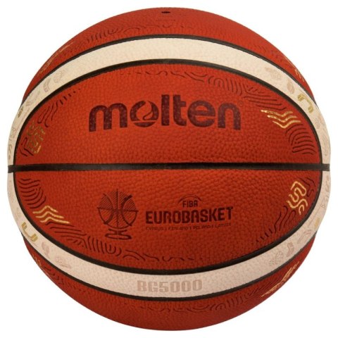 Piłka do koszykówki Molten Eurobasket 2025 Oficjalna piłka meczowa B7G5000-E5Z Piłka do koszykówki Molten Eurobasket 2025 Oficjalna piłka meczowa B7G5000-E5Z