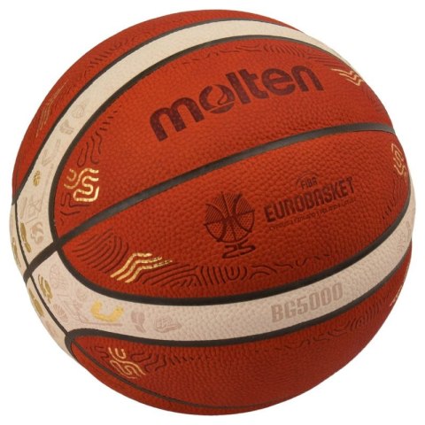 Piłka do koszykówki Molten Eurobasket 2025 Oficjalna piłka meczowa B7G5000-E5Z Piłka do koszykówki Molten Eurobasket 2025 Oficjalna piłka meczowa B7G5000-E5Z