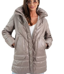 Damska kurta przejściowa lekko ocieplana TERESA (Brązowy)