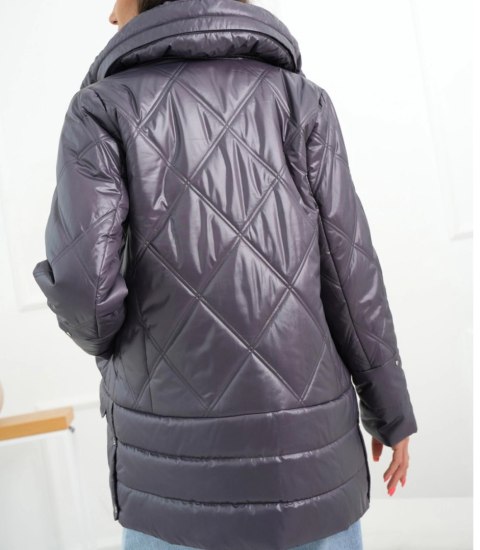 Damska kurta przejściowa lekko ocieplana TERESA (Szary)