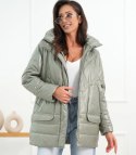 Damska kurta przejściowa lekko ocieplana TERESA (Zielony)