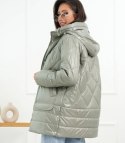 Damska kurta przejściowa lekko ocieplana TERESA (Zielony)