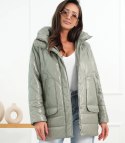 Damska kurta przejściowa lekko ocieplana TERESA (Zielony)