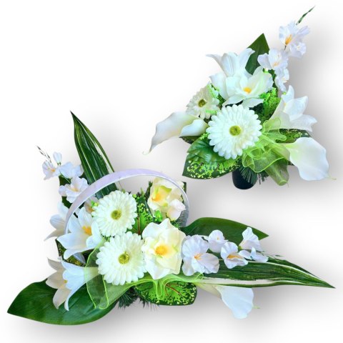 STROIK NA CMENTARZ JESIENNE KWIATY NA GRÓB MISA WSZYSTKICH ŚWIĘTYCH