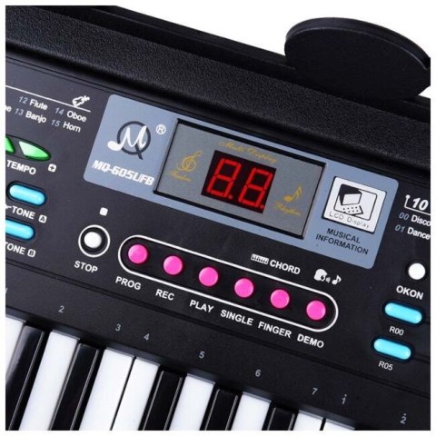 MQ 605 UFB KEYBOARD - Organy z mikrofonem dla dzieci do nauki gry MQ 605 UFB KEYBOARD - Organy z mikrofonem dla dzieci do nauki gry