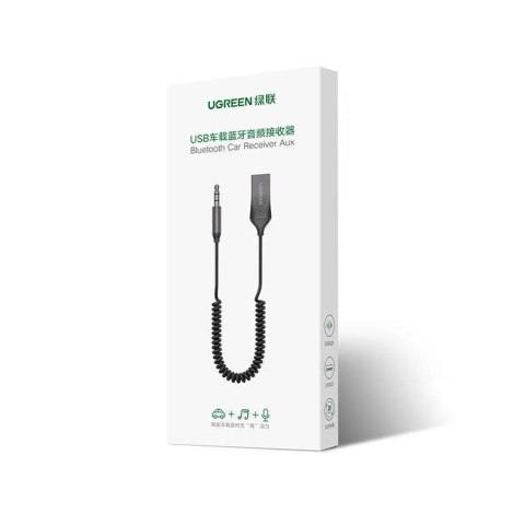Ugreen Odbiornik dźwięku adapter audio Bluetooth 5.3 USB-3,5 mm mini jack (czarny) Ugreen Odbiornik dźwięku adapter audio Bluetooth 5.3 USB-3,5 mm mini jack (czarny)