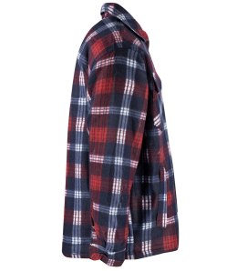 Ciepła polarowa koszula męska w kratę ocieplana futerkiem (Czerwony || Niebieski) 4XL