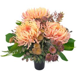 Bukiet flakon stroik na cmentarz kompozycja kwiatowa na wszystkich świętych