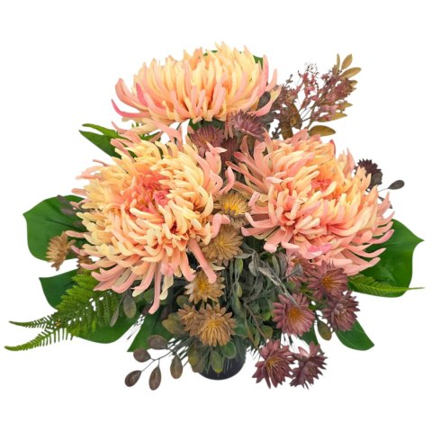 Bukiet flakon stroik na cmentarz kompozycja kwiatowa na wszystkich świętych