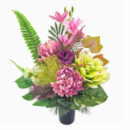 Bukiet flakon stroik na cmentarz kompozycja kwiatowa na wszystkich świętych