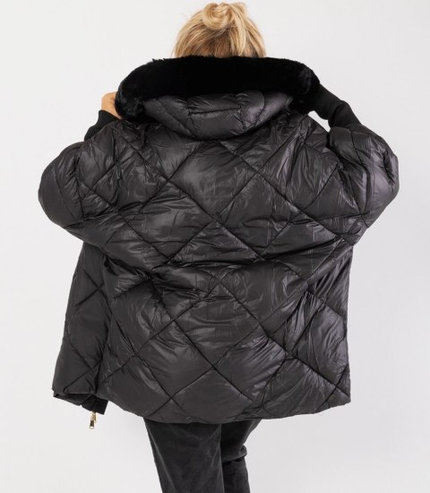 Kurtka zimowa oversize z kapturem i futerkiem NORDIC PUFF (Czarny) XXL (44) Kurtka zimowa oversize z kapturem i futerkiem NORDIC PUFF (Czarny) XXL (44)