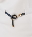 Sukienka dzianinowa kimono elegancja z półgolfem Élise Knit (Biały)