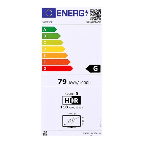 Telewizor SAMSUNG QE55Q7F4A QLED 55" 4K Ultra HD Tizen Dolby Atmos DVB-T2 Czarny Telewizor SAMSUNG QE55Q7F4A QLED 55" 4K Ultra HD Tizen Dolby Atmos DVB-T2 Czarny