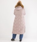 Długa kurtka pikowany płaszcz zimowy URBAN LONG PUFF (Beżowy) XXL (44)
