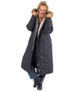 Długa kurtka pikowany płaszcz zimowy URBAN LONG PUFF (Niebieski) XXL (44)