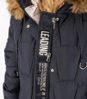 Długa kurtka pikowany płaszcz zimowy URBAN LONG PUFF (Niebieski) XXL (44)