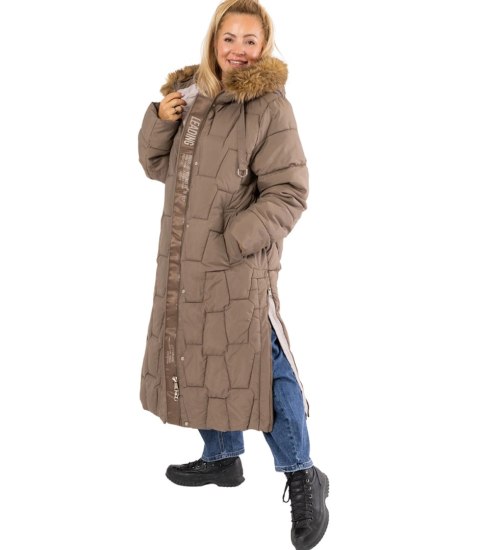 Długa kurtka pikowany płaszcz zimowy URBAN LONG PUFF PLUS SIZE (Brązowy) 7XL (54) Długa kurtka pikowany płaszcz zimowy URBAN LONG PUFF PLUS SIZE (Brązowy) 7XL (54)
