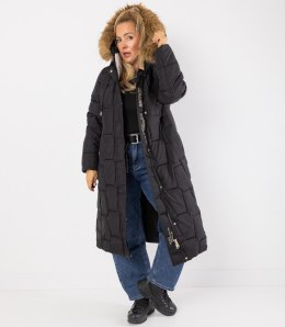 Długa kurtka pikowany płaszcz zimowy URBAN LONG PUFF PLUS SIZE (Czarny) 7XL (54)