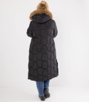 Długa kurtka pikowany płaszcz zimowy URBAN LONG PUFF PLUS SIZE (Czarny) 7XL (54)