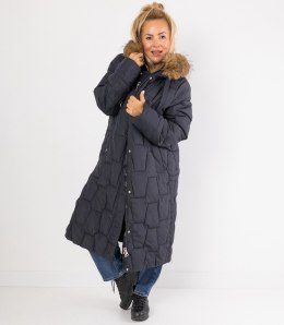 Długa kurtka pikowany płaszcz zimowy URBAN LONG PUFF PLUS SIZE (Niebieski) 7XL (54)