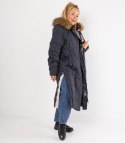 Długa kurtka pikowany płaszcz zimowy URBAN LONG PUFF PLUS SIZE (Niebieski) 7XL (54)