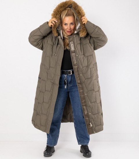 Długa kurtka pikowany płaszcz zimowy URBAN LONG PUFF (Zielony) XXL (44) Długa kurtka pikowany płaszcz zimowy URBAN LONG PUFF (Zielony) XXL (44)