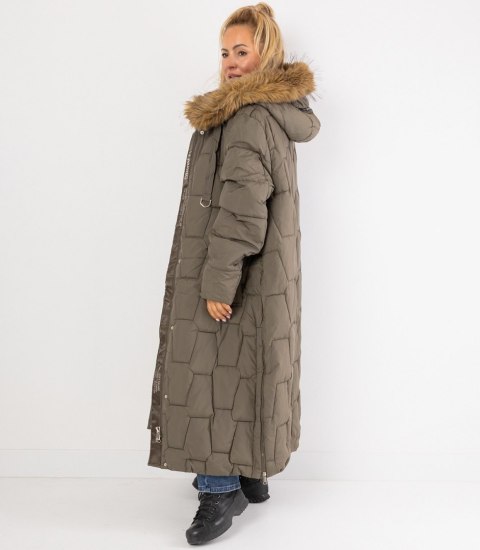 Długa kurtka pikowany płaszcz zimowy URBAN LONG PUFF (Zielony) XXL (44) Długa kurtka pikowany płaszcz zimowy URBAN LONG PUFF (Zielony) XXL (44)