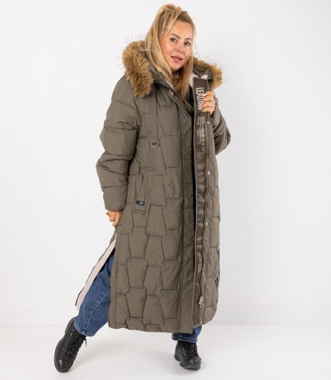 Długa kurtka pikowany płaszcz zimowy URBAN LONG PUFF (Zielony) XXL (44) Długa kurtka pikowany płaszcz zimowy URBAN LONG PUFF (Zielony) XXL (44)