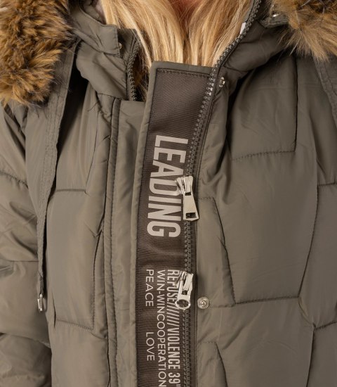 Długa kurtka pikowany płaszcz zimowy URBAN LONG PUFF (Zielony) XXL (44) Długa kurtka pikowany płaszcz zimowy URBAN LONG PUFF (Zielony) XXL (44)
